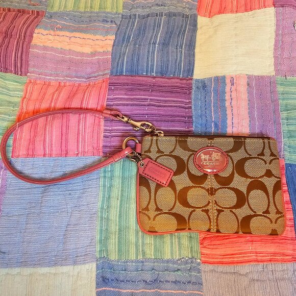 Coach Handbags - Coach Monogram Canvas Wristlet
